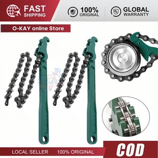 Cờ lê xích thép trắng 12 inch & 9 inch, Mỏ lết xích siêu cứng, Cờ lê răng cưa mở nắp lọc dầu nhớt, Vam tháo cốc lọc dầu