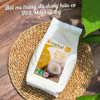 Bột mì hữu cơ đa dụng T55 Markal 1kg, bột mì làm bánh cho bé