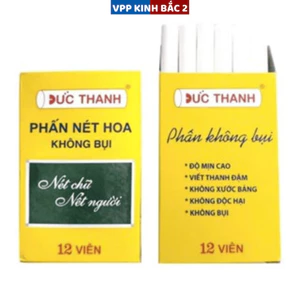 Phấn trắng/ phấn màu Đức Thanh 12 viên, phấn không bụi, không độc hại