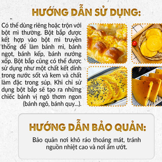 Bột bắp hữu cơ hạt mịn Markal 500g