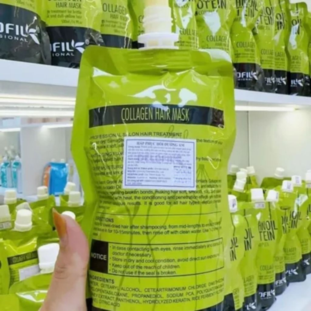 Kem Ủ Tóc Delofil Collagen Argan Oil Protein Magic Complex 500ml | Dưỡng Tóc Mềm Mượt, Hỗ Trợ Phục Hồi Tóc Khô Xơ.