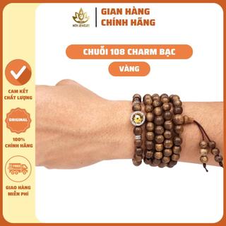 Vòng Tay Trầm Hương Tốc Việt 108 Hạt Mix Charm Bạc S925 Đá Radiant Theo Mệnh - Mộc Trầm Hương MTH