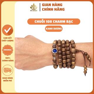 Vòng Tay Trầm Hương Tốc Việt 108 Hạt Mix Charm Bạc S925 Đá Radiant Theo Mệnh - Mộc Trầm Hương MTH
