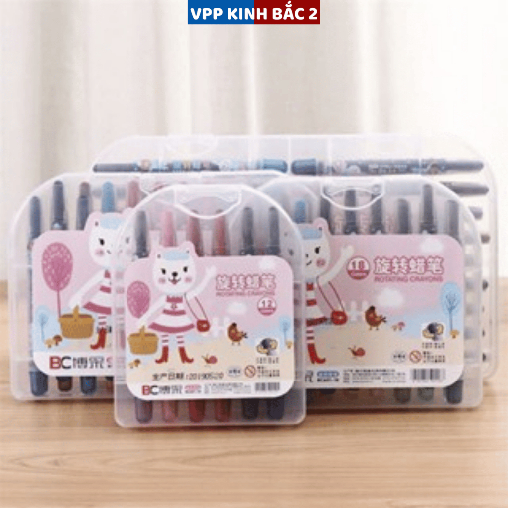 [Sáp màu xoáy] Hộp sáp xoáy 12/18/24 màu đẹp