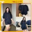 Set Áo Tay Bồng Chỉ Nổi Kèm Quần Short Trẻ Trung, Set Đồ Nữ Ngắn kiểu dáng basic Hoadanbistore