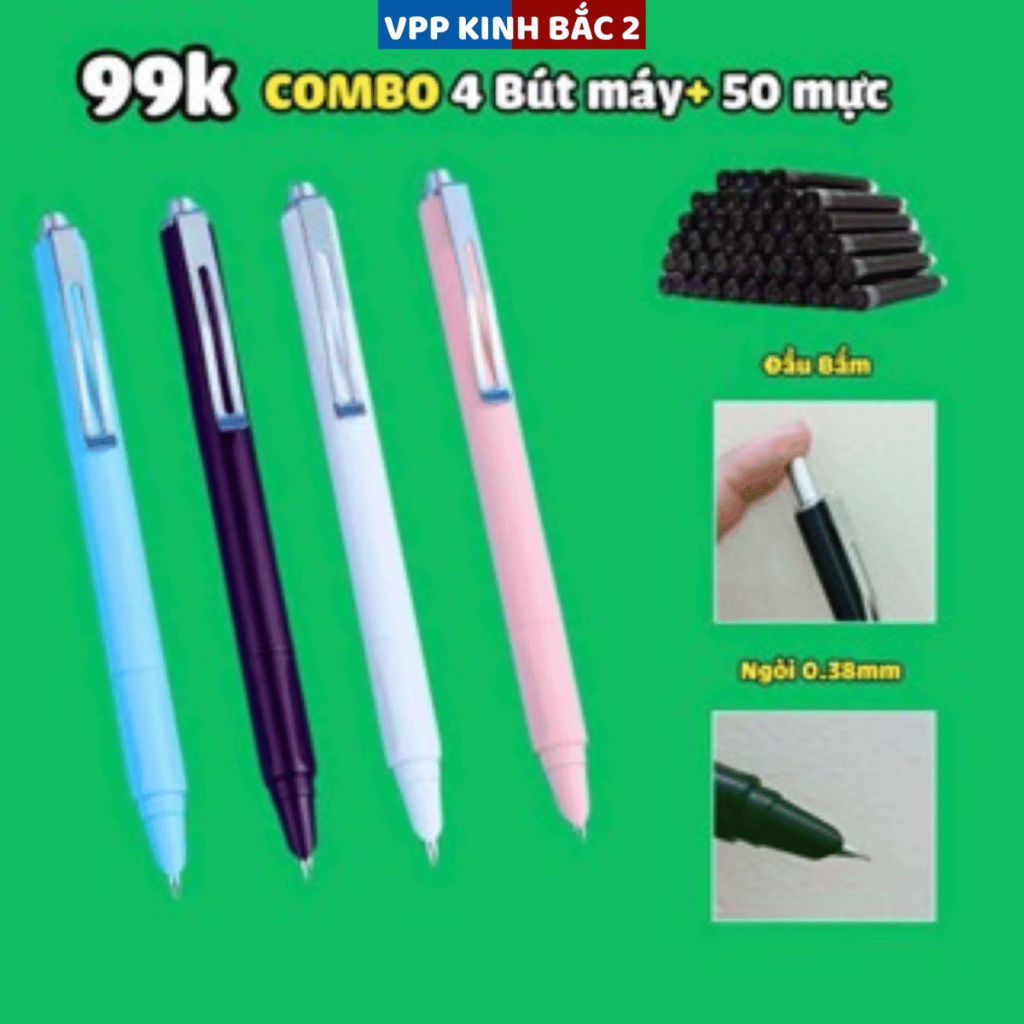 [Mới nhất][RẺ] Bút máy bấm thông minh ngòi kim tinh, viết là đẹp cho bé tiểu học