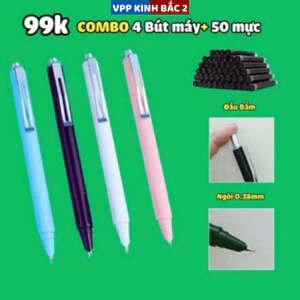 Bút máy bấm thông minh ngòi kim tinh, viết là đẹp cho bé tiểu học