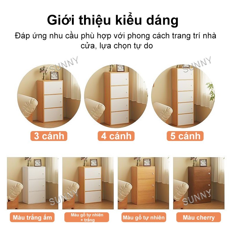 SUNNY Tủ đa năng Tủ lưu trữ Tủ nhiều tầng Tủ sách Tủ đầu giường phù hợp cho phòng khách và phòng ngủ