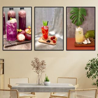 Set 3 Tranh Canvas Treo Tường Chủ Đề Cafe BH101 - Tranh Decor Trang Trí Quán Cà Phê, Coffe, Quán Nước Cao Cấp, Sắc Nét
