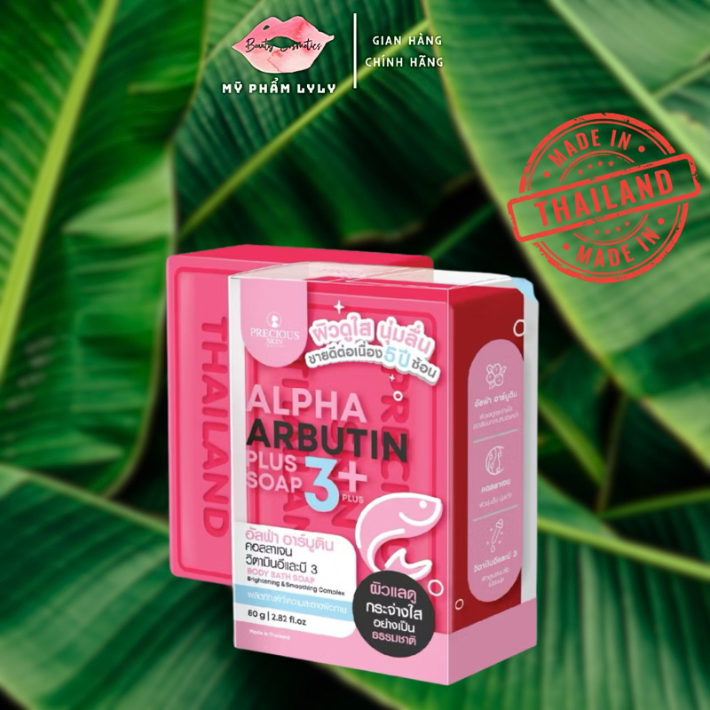 Xà Phòng tắm Kích Trắng Alpha Arbutin 3+ Plus Collagen Soap Nội địa Thái Lan