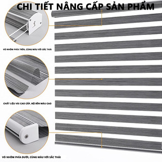 OOKAS Rèm Cửa Sổ Rèm Cầu Vồng Hàn Quốc Rèm cuốn Chống Nắng hai lớp rèm Phong Cách Hiện Dại