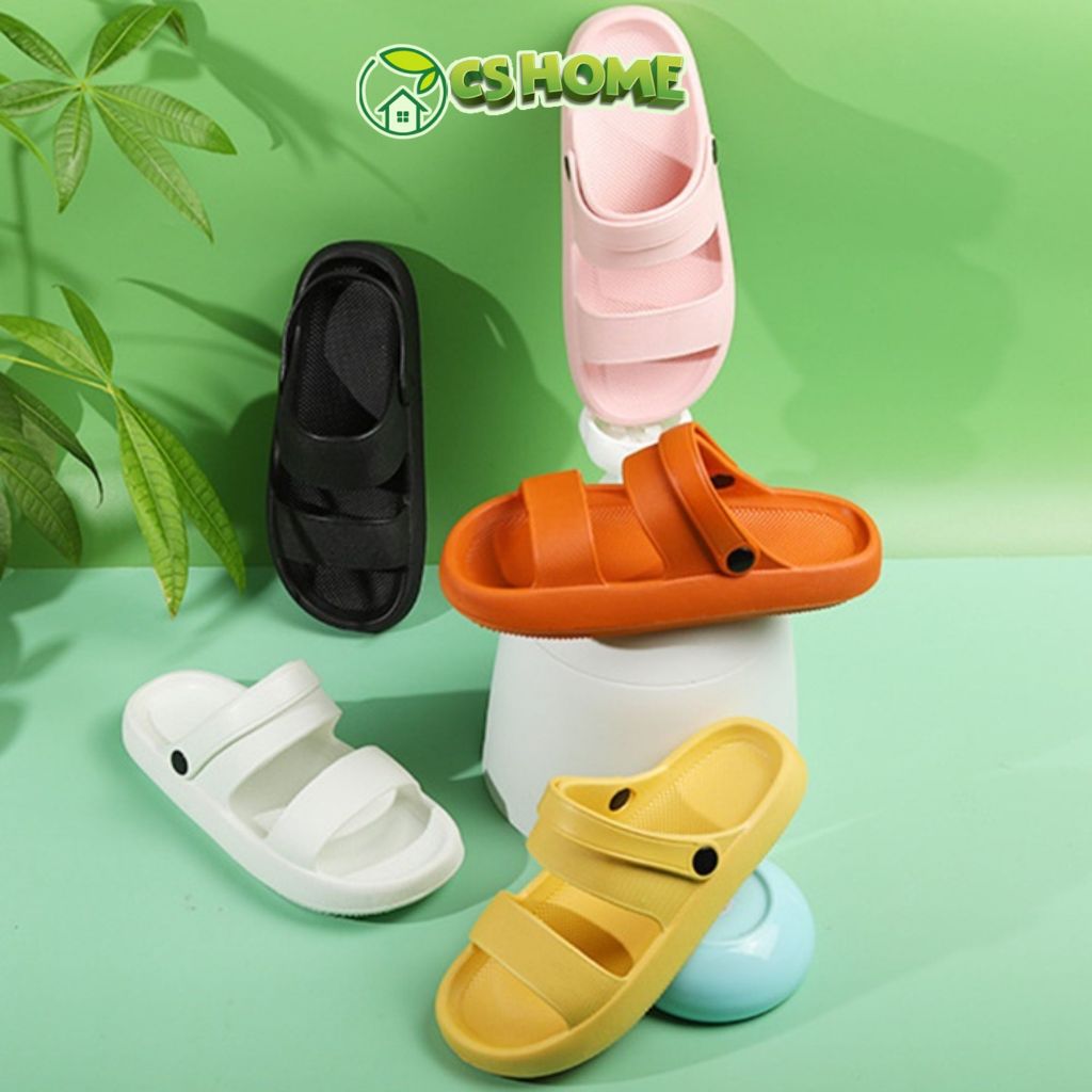 Dép sandal bánh mì nam nữ đế cao quai hậu dép quai trơn bánh bèo cute dễ thương đầy đủ các siêu màu hot