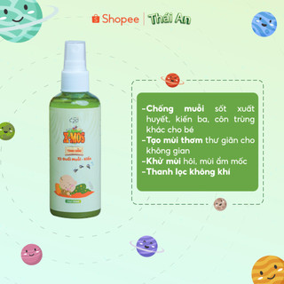 Xịt Đuổi Muỗi Kiến Sả Chanh Cho Bé 6 Tháng XMOS Chiết Xuất Tinh Dầu Thiên Nhiên Dịu Nhẹ - 120ml