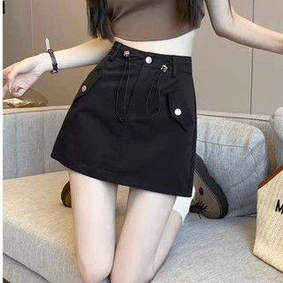 Chân váy big size nữ dáng ngắn kaki dày dặn giả túi có lót quần chữ A cạp đứng phong cách thanh lịch- CV400