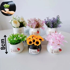 Bình hoa giả mini trang trí nhà cửa, bàn làm việc, làm quà tặng