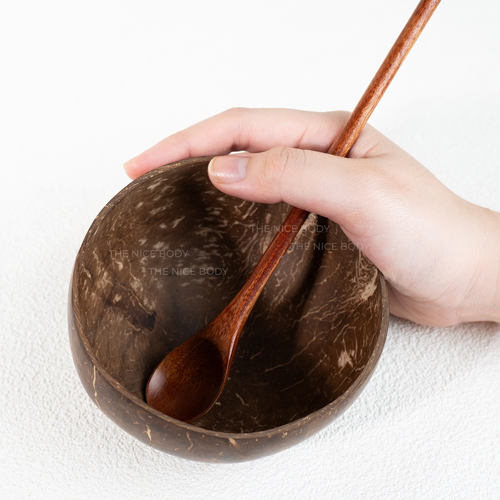 Bát Gáo Dừa Jade&Leaf Cao Cấp, Chén Dừa Tô Ăn Ngũ Cốc Granola Cao Cấp Size 10-12 Cm Vừa Tay
