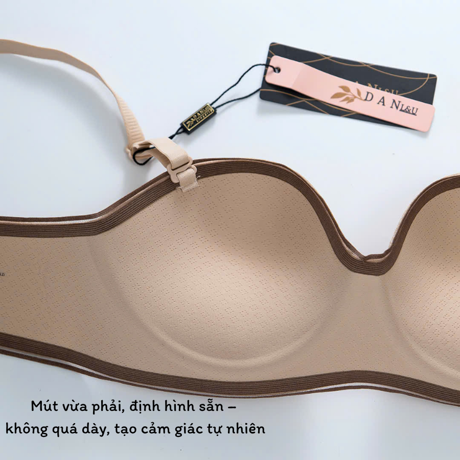 Áo Ngực Đúc Su Không Gọng Nâng Ngực 3 Cm Mềm Mại DORIS A65