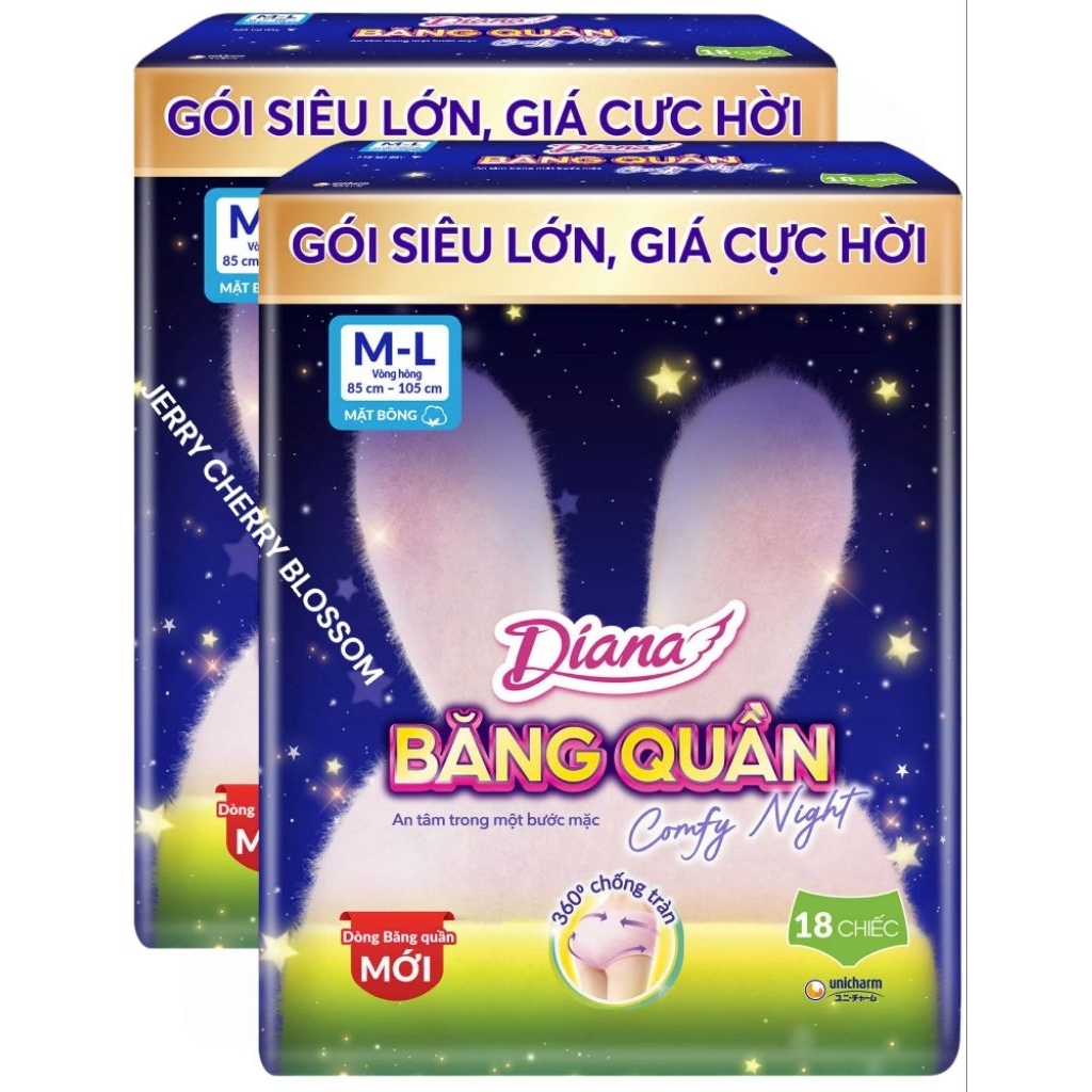 Combo 2 gói băng quần Comfy night ML18 miếng