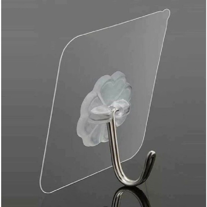 Móc dán tường chịu lực trong suốt, móc treo đồ siêu dính đa năng, tiện lợi