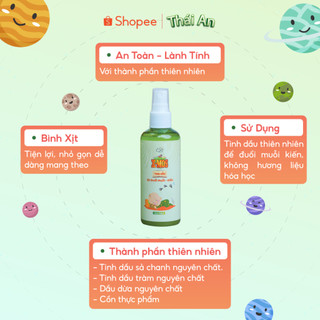 Xịt Đuổi Muỗi Kiến Sả Chanh Cho Bé 6 Tháng XMOS Chiết Xuất Tinh Dầu Thiên Nhiên Dịu Nhẹ - 120ml