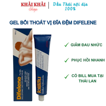 Gel xoa bóp Difelene Thái Lan, Kem xoa bóp Difelene 1% Gel hỗ trợ giảm đau cơ phục hồi nhanh chăm sóc sau chấn thương