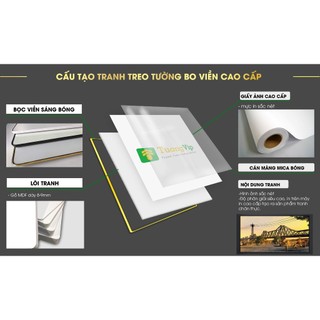 Tranh Treo Tường Cảnh Làng Quê - Tranh Phong Cảnh Laminate Tráng Gương