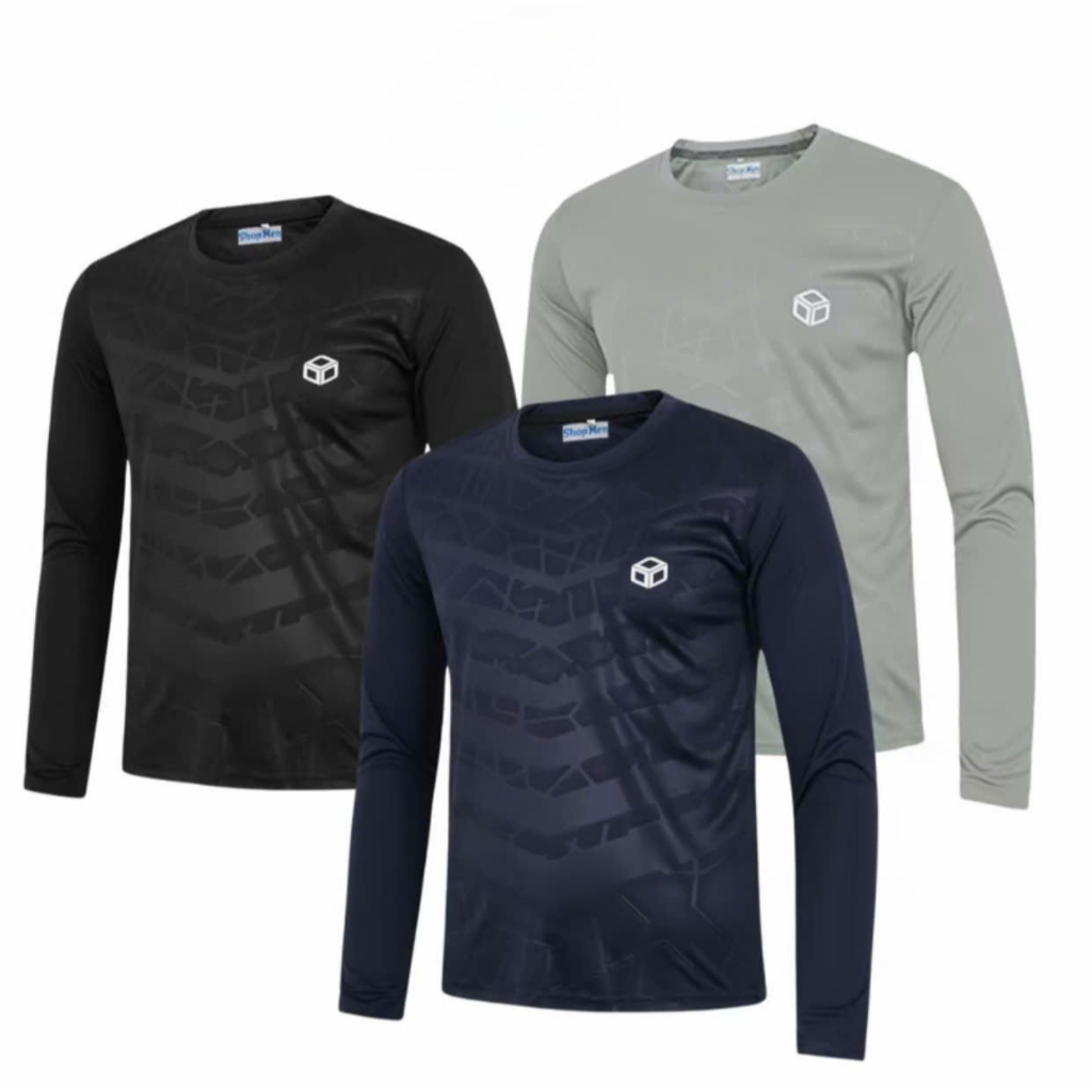 [Giảm giá] Combo 3 Áo thun nam dài tay măc giữ nhiệt, áo thun chống nắng nam thể thao cao cấp co giãn thoải.