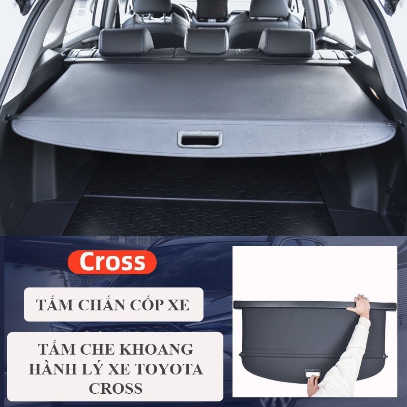 Tấm Chắn Cốp, ngăn cốp, Tấm Che Khoang Hành Lý Xe Toyota Cross 2020 2021 2022 2023 2024 - Chất liệu da cao cấp
