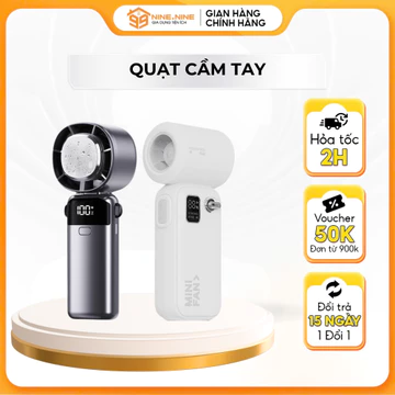 Quạt cầm tay mini gấp gọn, sạc pin tiện dụng, nhỏ gọn, dễ mang đi
