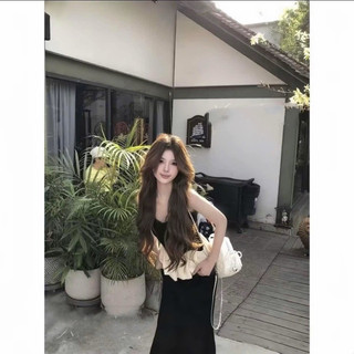 Sét 2 món áo cổ vuông hai dây to ôm xoè baby kèm chân váy đuôi cá