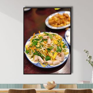 Tranh Canvs Treo Tường Các Món Lòng BH108 - Tranh Decor, Trang Trí Quán Lòng Lợn, Lòng Se Điếu, Lòng Heo, Cháo Lòng