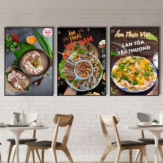 Tranh Canvs Treo Tường Các Món Lòng BH108 - Tranh Decor, Trang Trí Quán Lòng Lợn, Lòng Se Điếu, Lòng Heo, Cháo Lòng