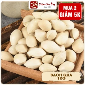 Bạch quả khô 1kg, nhân bạch quả vàng thơm, dùng nấu cháo, chè, hầm canh - Tiệm lãn ông