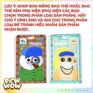Bao Đựng Thẻ Nhân Viên Nhựa Mica Trong Suốt Phong Cách Hoạ Tiết Nhân Vật Hoạt Hình Cat Painting Tranh Vẽ Đáng Yêu Cute