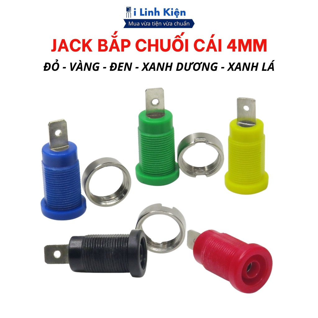 Jack bắp chuối cái 4mm chất lượng cao ilinhkien.