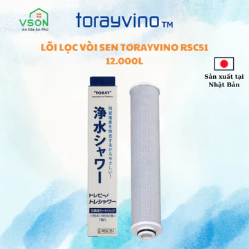 Lõi lọc vòi sen Torayvino RSC51 - Dùng cho vòi sen RS52/RS54 12000L Chính hãng Nhật Bản