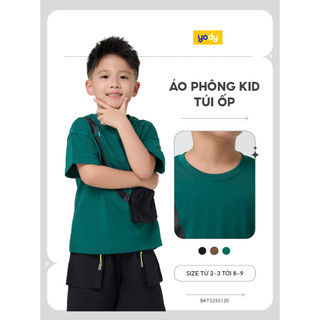 Áo phông bé trai YODY Túi ốp 3D, có khoá, form suông thoải mái BKTS25S120