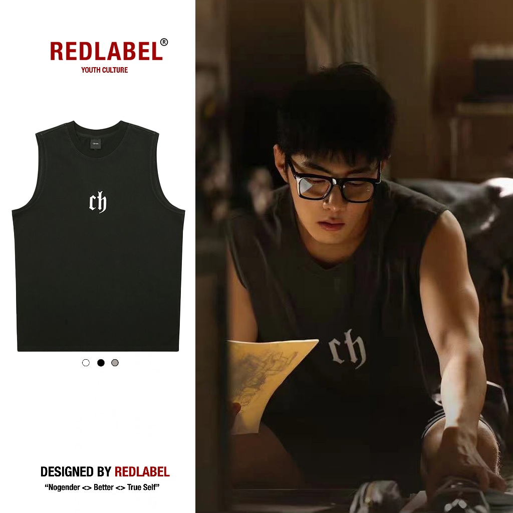 Áo Tank Top Nam Nữ RedLabel In Họa Tiết CH, Áo Ba Lỗ Sát Nách Nam Nữ Cotton Cá Tính TT68