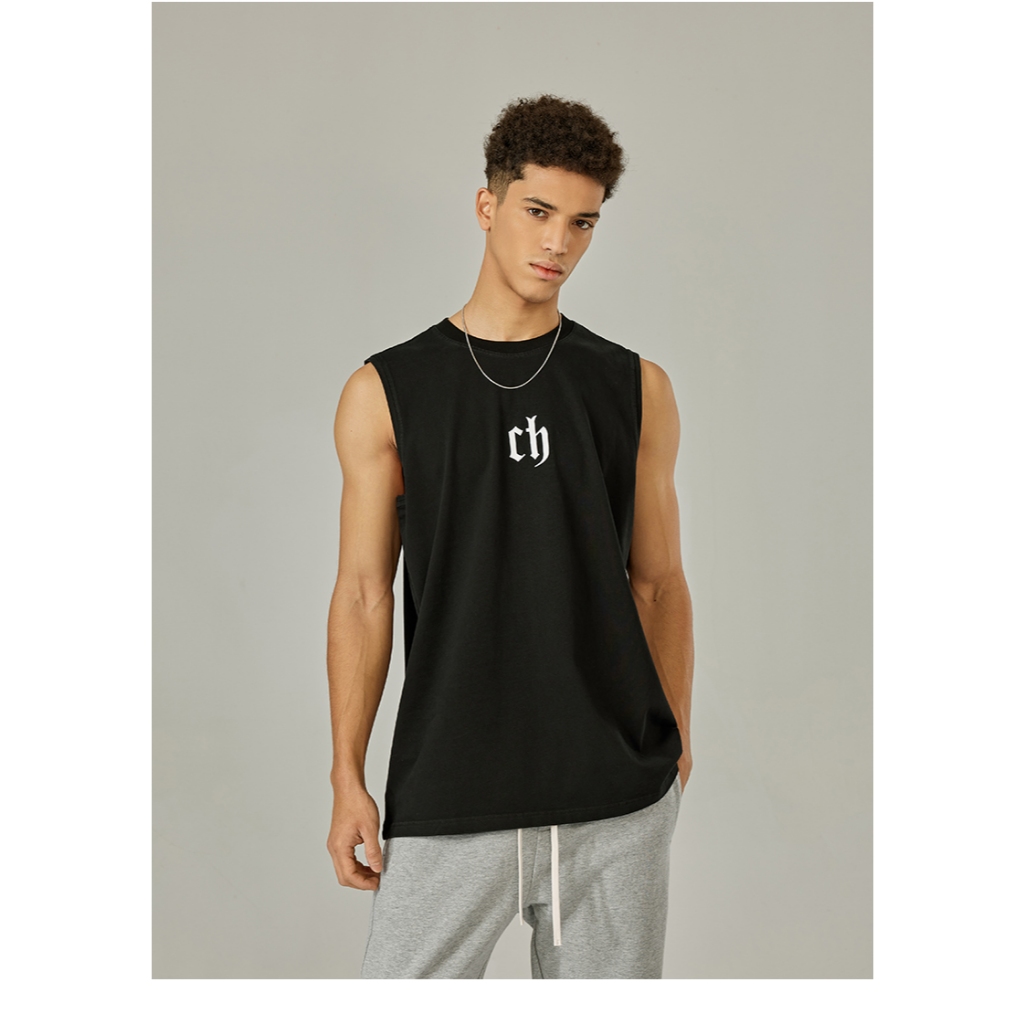 Áo Tank Top Nam Nữ RedLabel In Họa Tiết CH, Áo Ba Lỗ Sát Nách Nam Nữ Cotton Cá Tính TT68