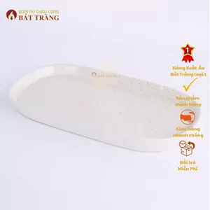 Khay Để Cốc Đánh Răng Và Cốc Đựng Bàn Chải, Khay Để Xà Phòng Gốm Sứ Cao Cấp Bát Tràng Cho Khách Sạn