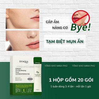 [Hộp 20 Gói] Mặt Nạ Ngủ Collagen BIOAQUA - Nâng Cơ, Căng Bóng, Bổ Sung Collagen, Cấp Nước Dưỡng Ẩm Sleep Mask