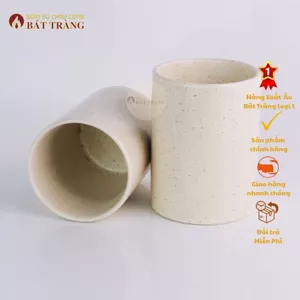 Cốc Đánh Răng Dáng Trụ Dùng Cho Khách Sạn, Khu Nghỉ Dưỡng, Làm Bằng Gốm Sứ Cao Cấp, Gốm Sứ Châu Long