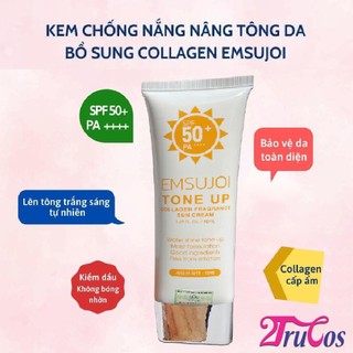 Kem chống nắng Emsujoi NS Organic Tone Up Collagen Fragrance Sun Cream SFP50+ PA++++ 80ml | 2Trucos