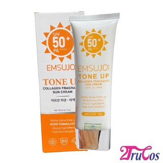 Kem chống nắng Emsujoi NS Organic Tone Up Collagen Fragrance Sun Cream SFP50+ PA++++ 80ml | 2Trucos
