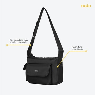 Túi đeo chéo nam nữ Natoli nhiều ngăn đựng laptop vải canvas chống nước đi học Buffalo Cross Bag T5