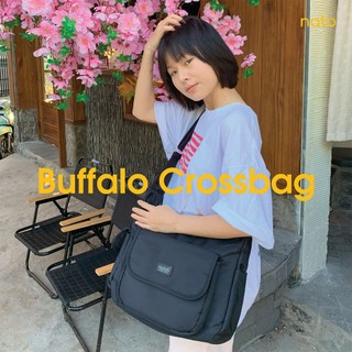 Túi đeo chéo nam nữ Natoli nhiều ngăn đựng laptop vải canvas chống nước đi học Buffalo Cross Bag T5
