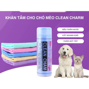 Khăn tắm cho chó mèo Siêu Thấm Nước, Khăn tắm CLEAN CHARM cho chó mèo loại sịn