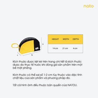 Túi đựng mỹ phẩm mini Natoli cute, ngỏ gọn chống nước đựng đồ trang điểm COLOR SKINBAG T10