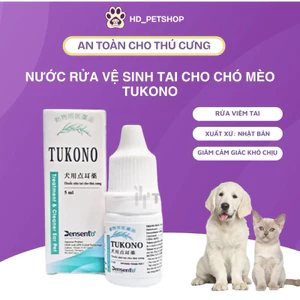 nước rửa vệ sinh tai cho chó mèo TUKONO, nước rửa viêm tai chó mèo Nhật