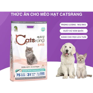 THỨC ĂN HẠT KHÔ CATSRANG VÀ CATSRANG MIX CHO MÈO MỌI LỨA TUỔI( bịch chiết zip bạc 1kg)